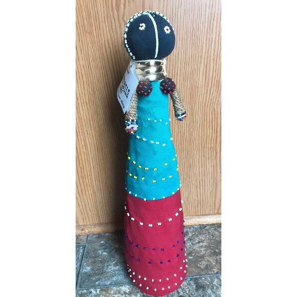 Vintage Handmade Ndebele doll Made In South Africa With Original Tag 18" - Picture 1 of 10